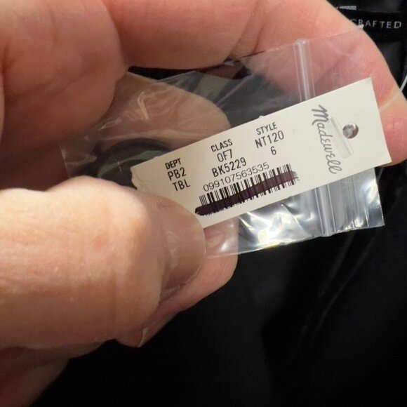 Madewell Womens $298 Blazer Coat in Insuluxe Fabric Black Size 6 NT120 - Picture 10 of 11